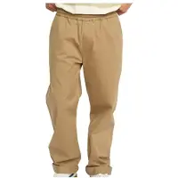 Revolution Loose Trousers With Vintage Wash And Elastic Waist - Beige - L