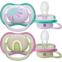 Philips Ultra Air Silikonitutit 0–6 kk Pastelli & Sateenkaari -design – 2 kpl