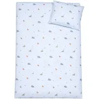 By Mats Bed Linen "By Mats" Mini Dino 100X140, 40X45 Cm - Blue - 100X140;40X45CM