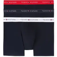 Tommy Hilfiger Underwear Bokserishortsit 'Essentials' punainen / musta / valkoinen