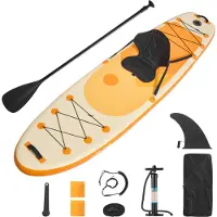 Vevor puhallettava melontalauta istuimella, 3,05 m x 84 cm x 15 cm leveä erittäin kevyt SUP-melontalauta, seisomamelontalauta lisävarusteineen, pumppu, mela, evä, reppu, nilkkahihna, hihna, nuorille a
