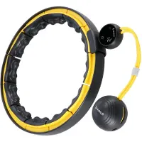 HMS HHM21 HULA HOP MUSTA/KELTAINEN MAGNEETEILLA, TPE-VÄLILEHDILLÄ JA PAINOLLA + LASKURI