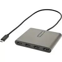 StarTech.com USB-C-sovitin - STARTECH - 4 HDMI - Laajenna työpöytää - Musta - 1920x1080p