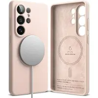 Ringke Samsung Galaxy S26 Ultra Liquid Silicone MagSafe Kotelo - Vaaleanpunaista Hiekkaa
