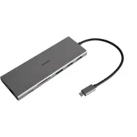 Deltaco USB-C telakka, kolme näyttöä, 4K UHD 60Hz, PD 85W