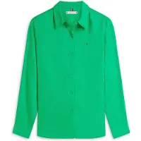 Tommy Hilfiger Ess Linen Relaxed Ls Shirt - Green - 32