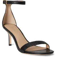 Ralph Lauren for woman. 802P10639001 Allie Leather Sandals black (40), 3 to 5 cm, Buckle, Casual, Party, Classic