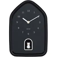 Karlsson seinäkello Modern Kitty black KA6100BK