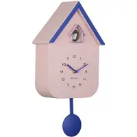 Karlsson seinäkello Dupla Color Cuckoo soft pink KA6081LP