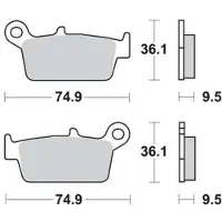 TRW sinterijarrupalat skootteriin eteen/taakse honda srx 50 shadow 1998-ym. (mcb575sr)