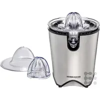 Rommelsbacher ZP 60 / E silver stainless steel citrus juicer, 100 W, with two cones and an anti-drip mechanism (ZP 60/E)