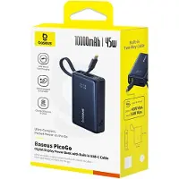 Baseus PicoGo Digital Display 10000mAh 45W czarny
