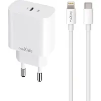 MaXlife iPhone Pikalaturi 20W + latauskaapeli USB-C Lightningiin
