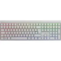 Cherry MX 2.0S, Langallinen, USB, Mekaaninen, QWERTZ, RGB LED, Valkoinen (G80-3821LJBDE-0)