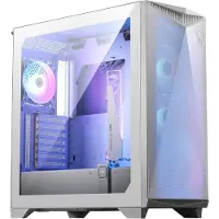 MSI MPG GUNGNIR 300R AIRFLOW-miditornikotelo ikkunalla ja RGB-valaistuksella, valkoinen