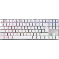 Cherry MX 8.2 TKL Wireless RGB, Langallinen & langaton, USB + RF Wireless + Bluetooth, Mekaaninen, QWERTZ, RGB LED, Valkoinen (G80-3882LJADE-0)