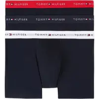 Tommy Hilfiger Underwear Bokserishortsit 'Essentials' punainen / musta / valkoinen
