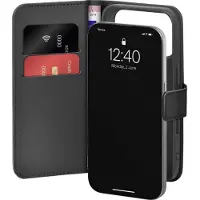 Puro iPhone 17 Pro Max lompakkokotelo, jossa on 2 korttipaikkaa - musta