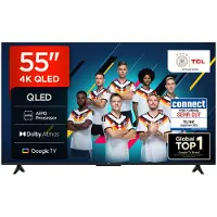 TCL 55T69C 55" 4K QLED Google TV, 60 Hz, Dolby Vision, HDR10+, metallic