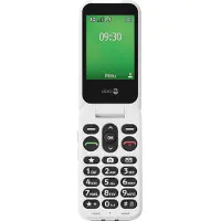 Doro Leva E30, taitettava matkapuhelin suurilla näppäimillä, 4G, punavalkoinen