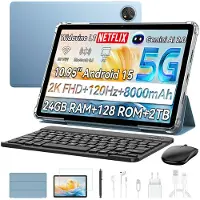 Blackview ZENO 10 Tabletti 11" FHD AI Android 15, RAM 24 Go ROM 128 Go/SD 2 To, 8800mAh Widevine L1 1080P WPS, Dual SIM - Sininen