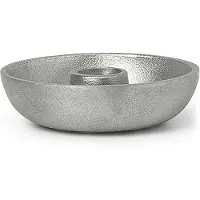 Ferm Living - Bowl Kynttilänjalka Single Alumiinit