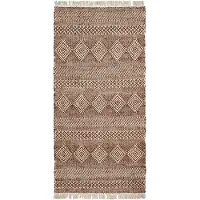 House Doctor Ethnic Matto 90x200 Cm /nature - Kuviolliset matot Puuvilla Ruskea - 900000174