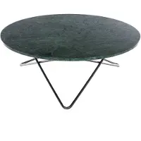 OX Denmarq Large O Table -sohvapöytä marmori indio, mustaksi maalattu jalusta