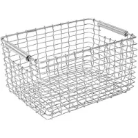 Korbo Rectangular 19 metallikori, galvanoitu