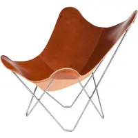 Cuero Design Pampa Mariposa Bf Chair Montana/chrome - Nojatuolit Nahka Punaruskea - 1010202