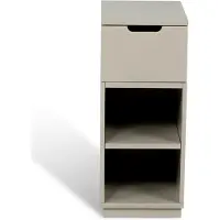 Mavis Aoko Bedside Table High 1 Drawer White Yöpöytä 1 Laatikkoa - Yöpöydät Mdf Valkoinen - 1374BH