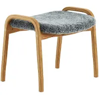 Swedese Lamino jalkarahi öljytty tammi/lampaannahka Scandinavian Grey (harmaa)