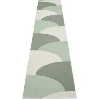 Pappelina Hill matto Army/Misty Mint/Fossil Grey 70 x 360cm