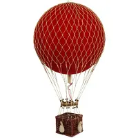 Authentic Models Royal Aero Kuumailmapallo Sametti Ø32 Cm - Koristelutarvikkeet Paperi Punainen - AP163VR