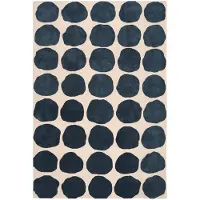 Chhatwal & Jonsson Big Dots -matto Light khaki/blue melange, 230 x 320 cm