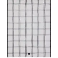 Lexington Checked Linen/Cotton Kitchen Towel - White - 50X70