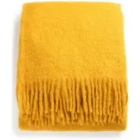 Stackelbergs Mohair Huopa 130x170 Cm Mustard - Huovat & Peitteet Villa Sinapinkeltainen - 4002