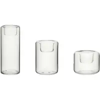 Kosta Boda - Happy tuikkulyhdyt 6,8/10,5/15 cm 3-pack kirkas