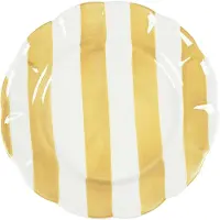 Pick a Poppy Stripe Lautanen 28 Cm - Ruokalautaset Kivitavara Keltainen - C012816SS24-149