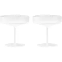 Ferm Living Ripple Samppanjalasit 2 kpl - Frosted