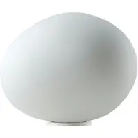 Foscarini Design-pöytävalaisin Gregg grande, himmennettävä, Valkoinen/opaali, Olohuone/ruokailutila, Lasi, Design
