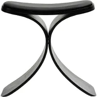 Gejst Luno Stool Black Oak/ Black Leather - Black - 45X48X28