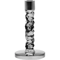 Orrefors Carat kynttilänjalka, antrasiitti, 18 cm