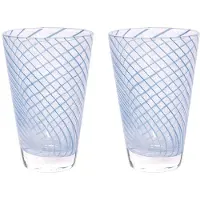 OYOY - Yuka Swirl Glass - Pack of 2 - Blue (L301056)