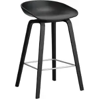 HAY Aas 32 2.0 Baarijakkara 65 Cm lakattu Tammi / - Baarijakkarat Kierrätetty Polypropeeni Musta - AA001-D168-AA51-01UF