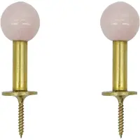 House Doctor - Ball Seinäkoukku 5x2 cm 2 kpl Messinki/Roosa