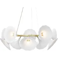 Nuura - Petalii 10 Kattokruunu White/Polished Brass Nuura