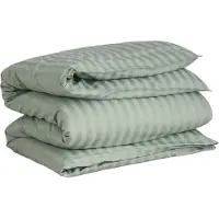 Gant Home Sateen Stripes Double Duvet - Khaki green - 220X220