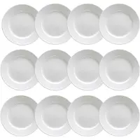 Rörstrand Swedish Grace Plate 21 Cm Snow (White) 12 Pcs - Ruokalautaset Posliini Snow (White) - 1011836-12pack
