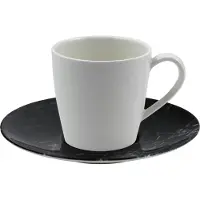 Villeroy & Boch Marmory Kahvikuppi Pikkulautasella - Kahvikupit Posliini Valkoinen - 325790-325791